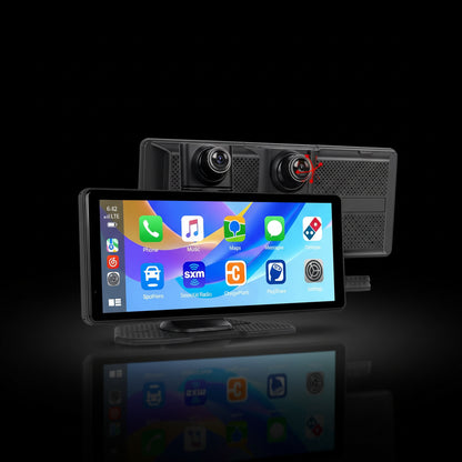 Écran Tactile Podofo 8.1" CarPlay & Android Auto Sans Fil - Caméra DVR 2K Bluetooth & Caméra de Recul