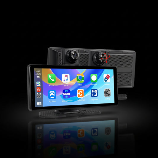 Écran Tactile Podofo 8.1" CarPlay & Android Auto Sans Fil - Caméra DVR 2K Bluetooth & Caméra de Recul