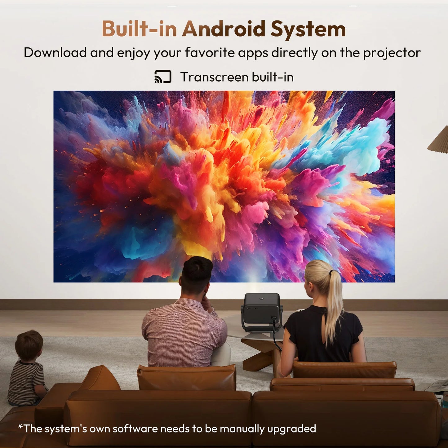 XGODY – Vidéoprojecteur 4K | 500 ANSI | 1080P Natif | Android 11 | Wi-Fi 6 | Autofocus IA