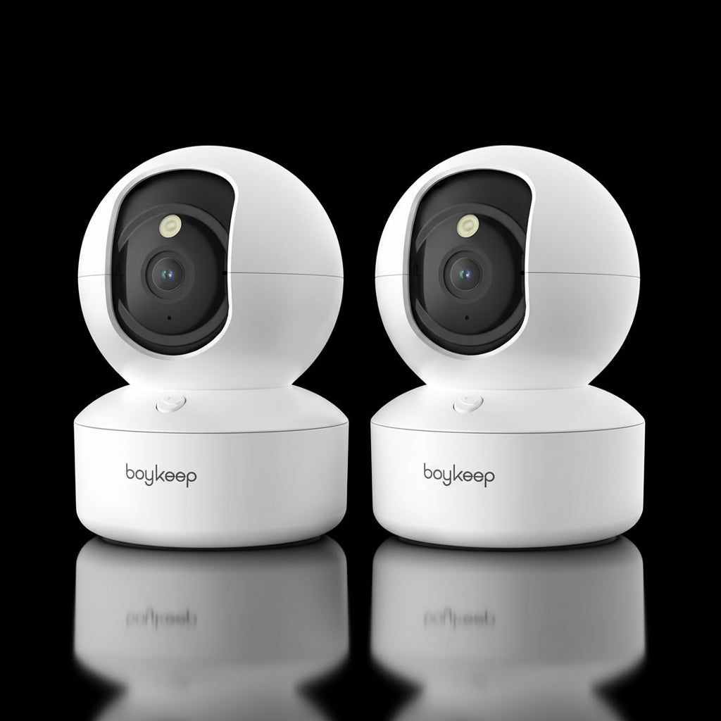Pack 2 Caméras Surveillance WiFi 3MP 360° Vision Nocturne Audio