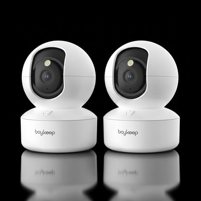 Pack 2 Caméras Surveillance WiFi 3MP 360° Vision Nocturne Audio