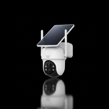 Système 4 Caméras Solaires Dekco 3MP PTZ 360° WiFi Alexa Autonome