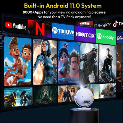 XGODY – Vidéoprojecteur Portable 4K | 400 ANSI | 720P/1080P Natif | Wi-Fi 6 | Mise au Point Électrique
