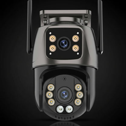 Caméra PTZ WiFi 4K 8MP Double Objectif Suivi IA 360° Carte 128Go