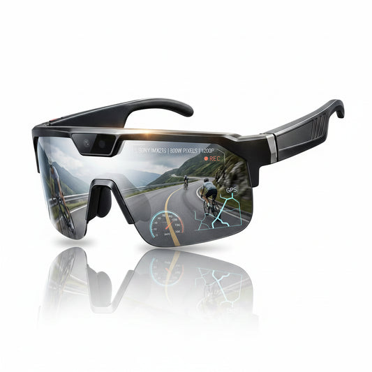GUHUAVMI Q01 — Lunettes Connectées IA | Caméra 1080P, Audio Stéréo & Assistant Vocal