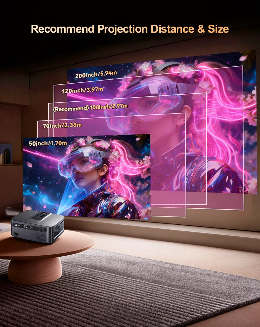 Vidéoprojecteur ThundeaL TD98 Mini Full HD Android | Wi-Fi 6 & Autofocus