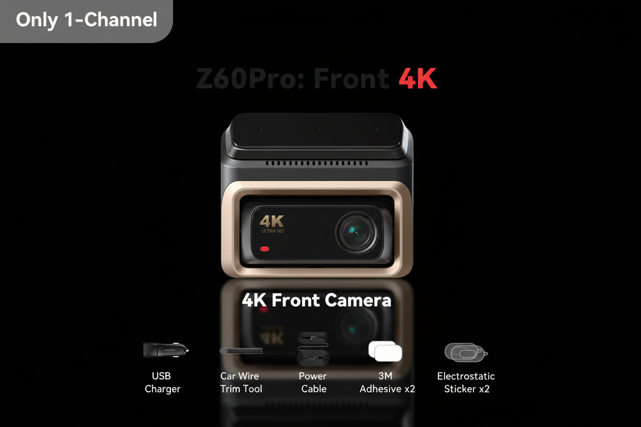 DDPAI Z60 Pro Dashcam 4K – Capteur Sony STARVIS 2 IMX678, WiFi 5GHz, ADAS & 4G