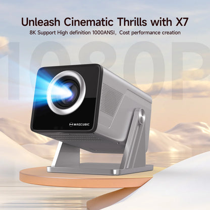 Magcubic X7 – Vidéoprojecteur Full HD, Android 14 et télécommande vocale