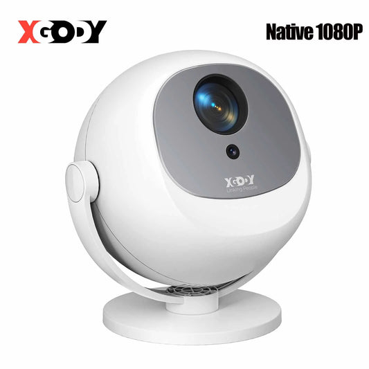 XGODY – Vidéoprojecteur Portable 4K | 400 ANSI | 720P/1080P Natif | Wi-Fi 6 | Mise au Point Électrique