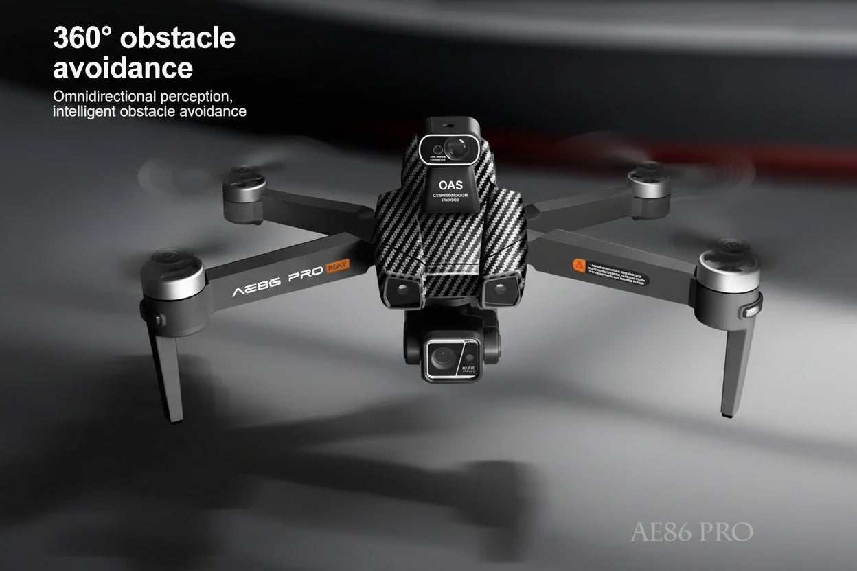 Drone Professionnel AE86 PRO MAX 8K - Gimbal 3 Axes GPS 10km + 1 Batterie