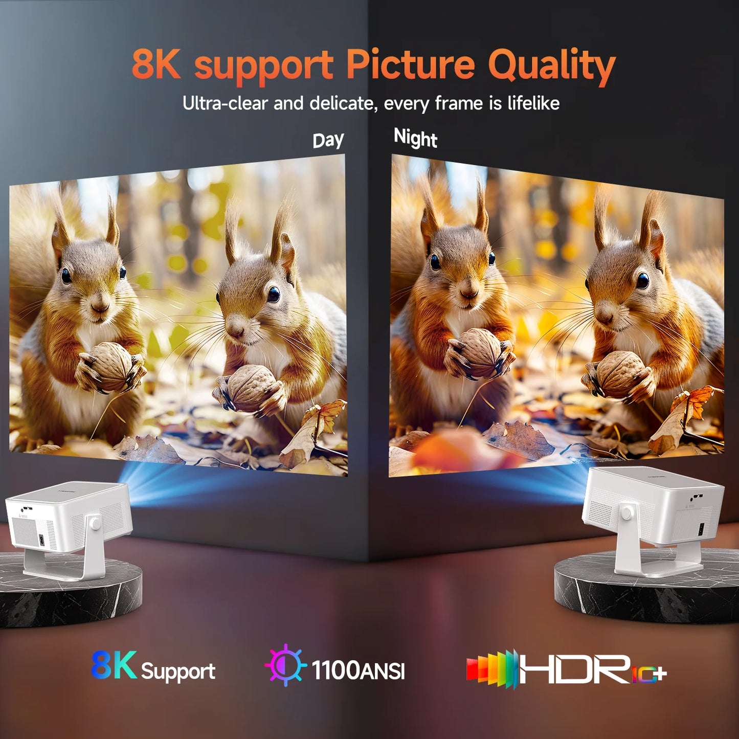 Magcubic HY450MAX – Vidéoprojecteur Full HD 1080p | 1100 ANSI, Android 14, WiFi 6, Autofocus
