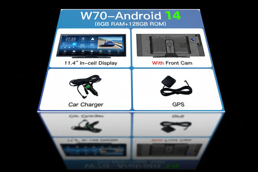 Dashcam Android 14 Imagebon W70 11.4" - CarPlay Sans Fil GPS 6+128Go
