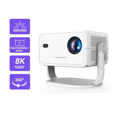 Magcubic L018 – Vidéoprojecteur 360° | 650 ANSI | 1080P Natif | 8K | Android 14 | Wi-Fi 6 | Autofocus
