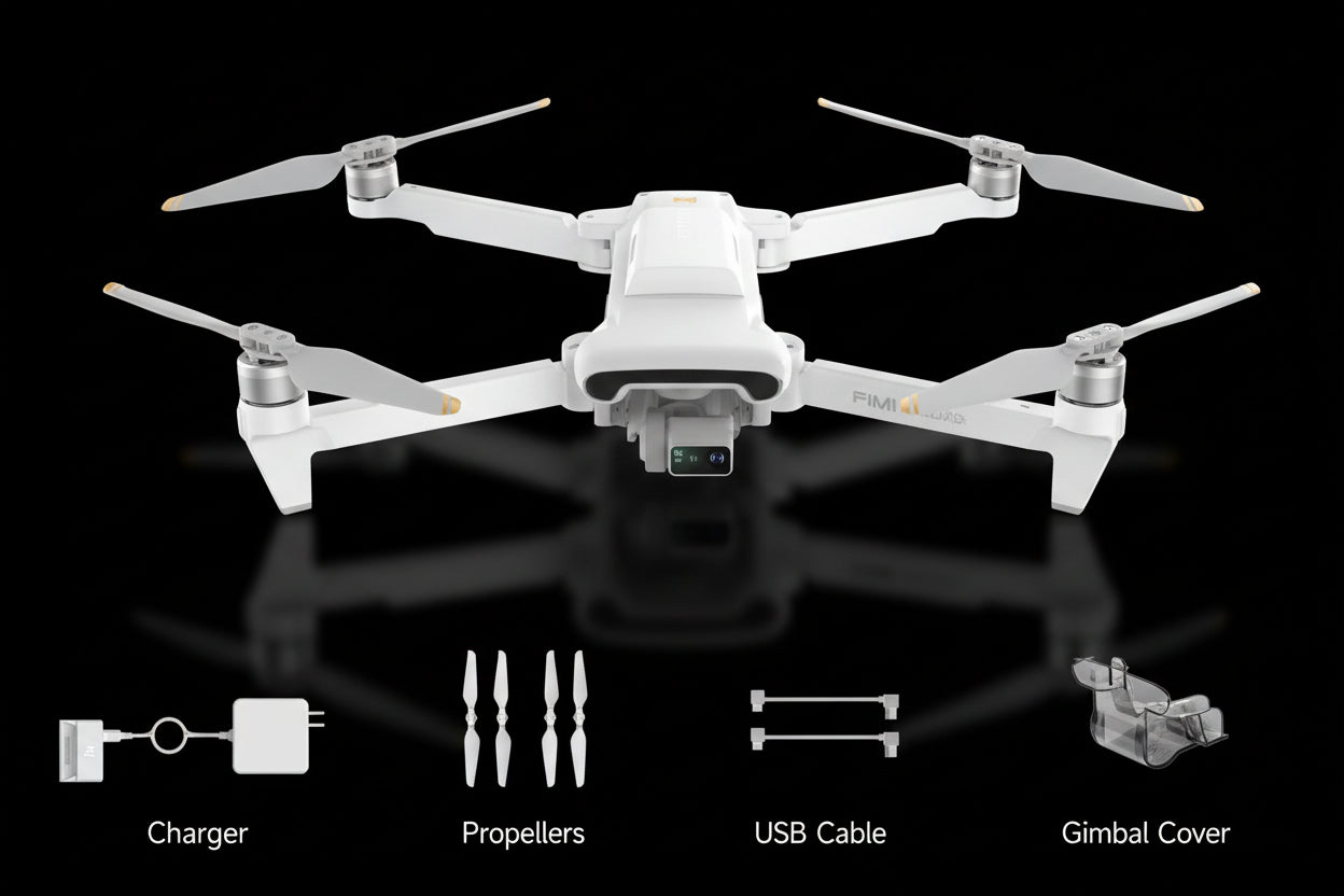 Drone FIMI X8 TELE MAX 4K HDR 48MP - Nacelle 3 Axes Zoom 30x - GPS Professionnel Longue Portée