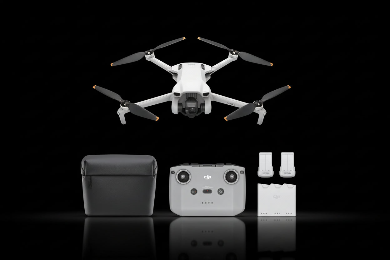 Drone DJI Mini 3 4K HDR 249g - Fly More Combo EU - 38 Min Vol - Prise de Vue Verticale - Stabilisation 3 Axes