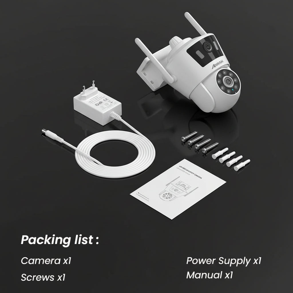 Caméra WiFi PTZ 2K Neye Zoom 5X Vision Nocturne Intérieur