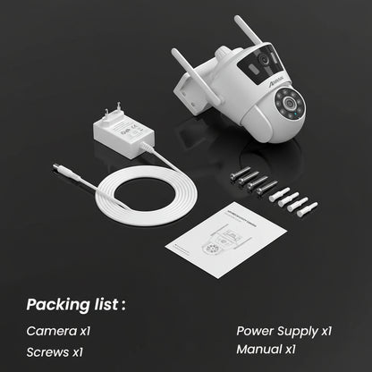 Caméra WiFi PTZ 2K Neye Zoom 5X Vision Nocturne Intérieur