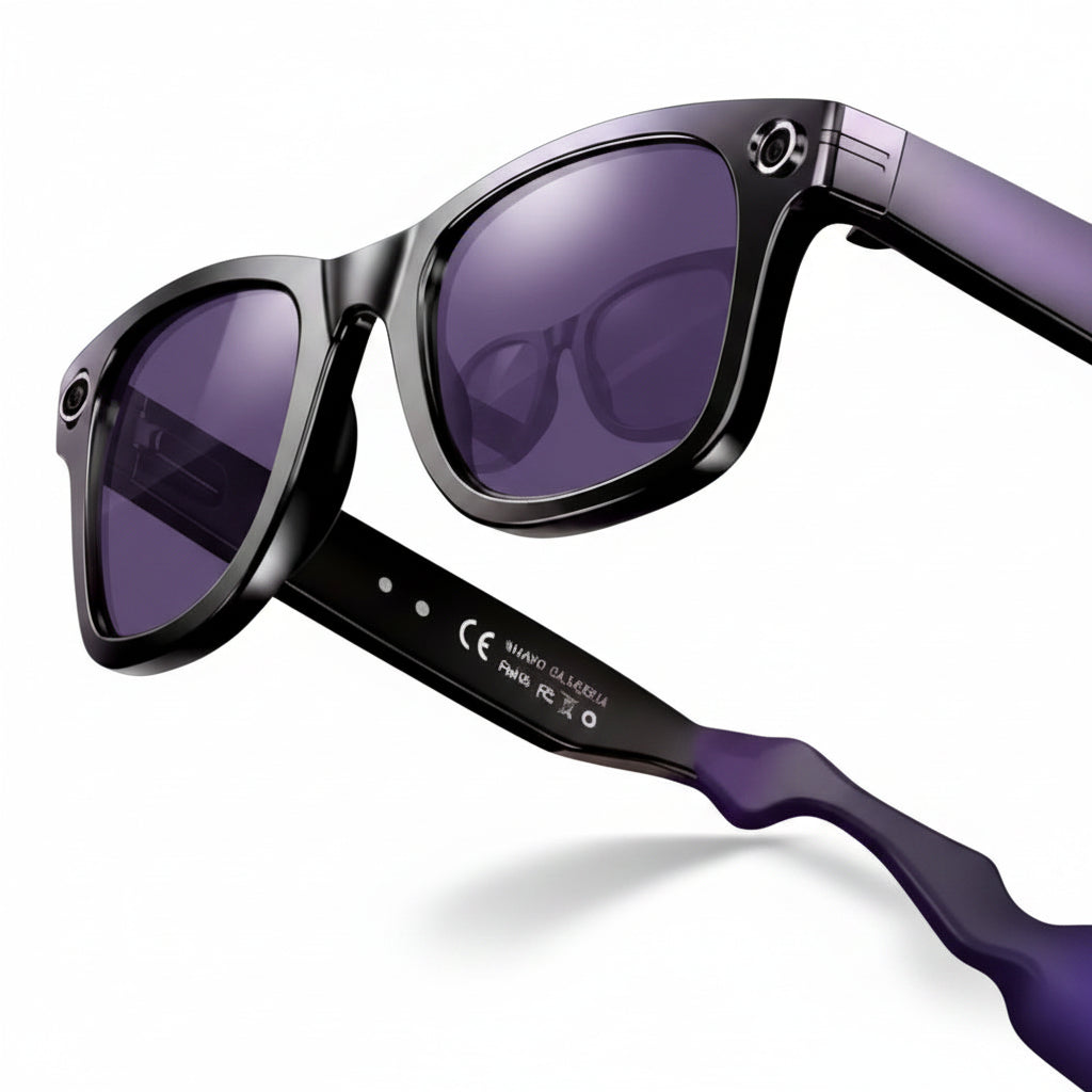 GUHUAVMI W610 — Lunettes Connectées IA | ChatGPT 4.0, Traducteur IA, Caméra 800W, Verres Anti-Lumière Bleue & Étanche