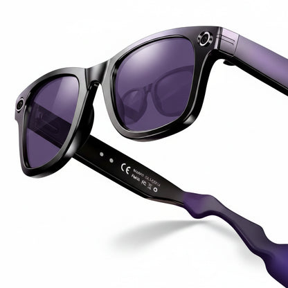GUHUAVMI W610 — Lunettes Connectées IA | ChatGPT 4.0, Traducteur IA, Caméra 800W, Verres Anti-Lumière Bleue & Étanche