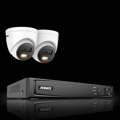 Système Vidéosurveillance ANNKE 12MP Double Éclairage POE + 2/4 Caméras Audio