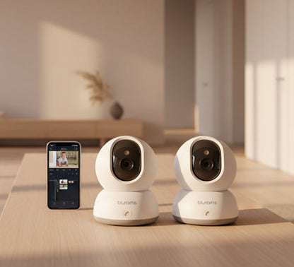 Pack 4 Babyphones Caméra 2K HD - Surveillance Multi-Pièces Vision Nocturne