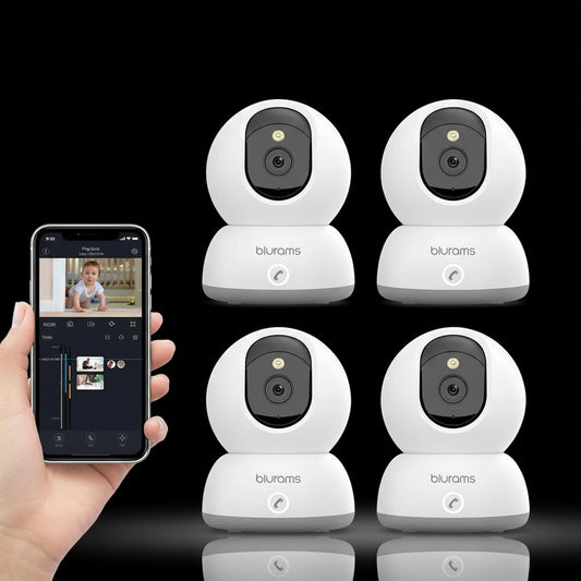 Pack 4 Babyphones Caméra 2K HD - Surveillance Multi-Pièces Vision Nocturne