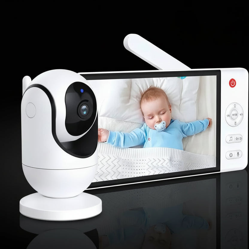 Babyphone Vidéo 7" HD 5000mAh - Sans WiFi Vision Nocturne Audio