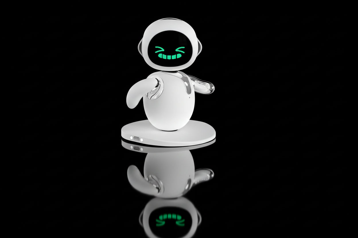 Eilik Chrome Silver - Robot Compagnon Interactif Édition Chromée Premium