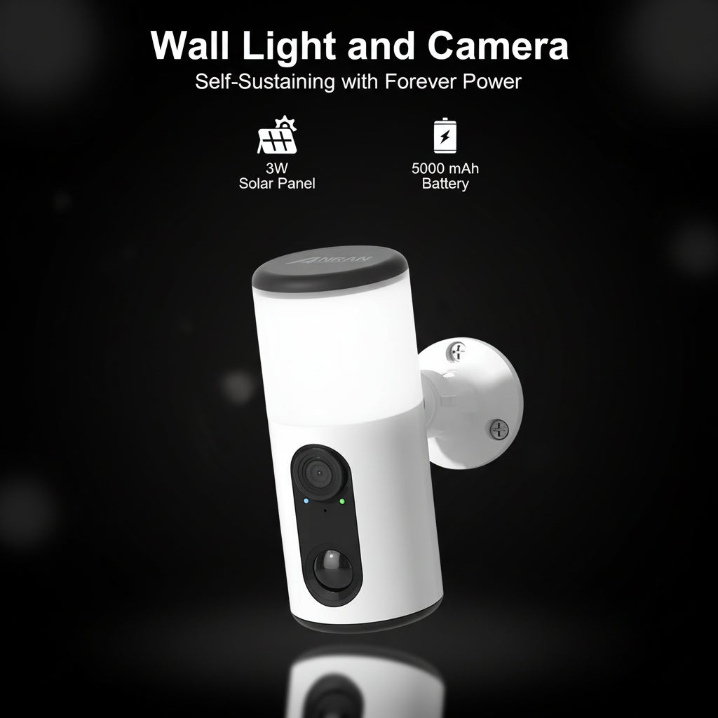 Pack 2 Caméras Solaires ANRAN Projecteur LED Détection IA Vision Nocturne