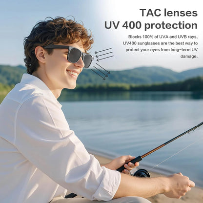 GUHUAVMI W610 — Lunettes Connectées IA | ChatGPT 4.0, Traducteur IA, Caméra 800W, Verres Photochromiques & Étanche — Rouge Miroir