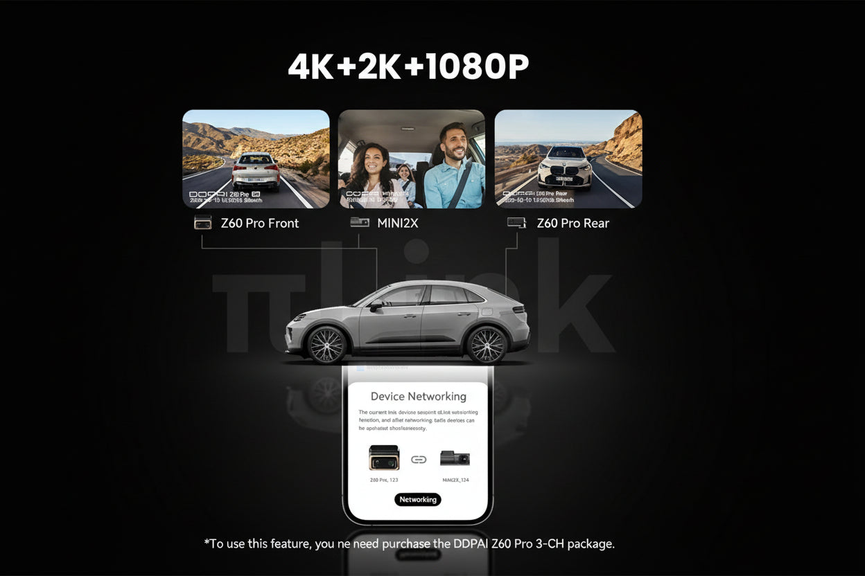 DDPAI Z60 Pro Dashcam Triple Caméra 4K 4G – Capteur Sony STARVIS 2 IMX678, WiFi 5GHz & ADAS