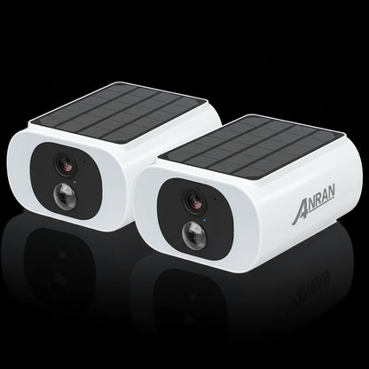Pack 2 Caméras WiFi Solaires ANRAN 3MP - Vision Nocturne Couleur