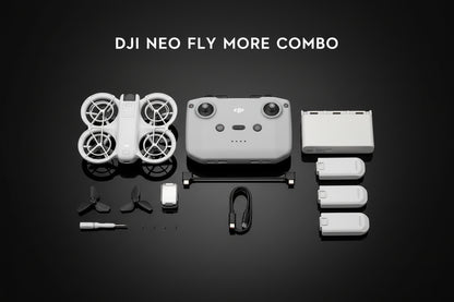 Drone DJI NEO Fly More Combo 4K Stabilisé Suivi IA - Mini Drone FPV Décollage Paume - Kit Complet 3 Batteries