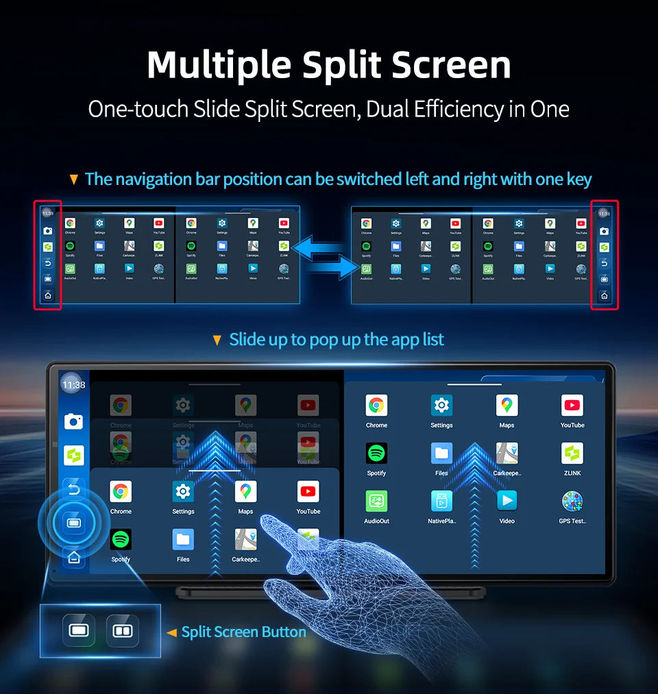 Autoradio Android 14 Imagbon W60N 11.3" 8 Cœurs CarPlay WiFi 5G