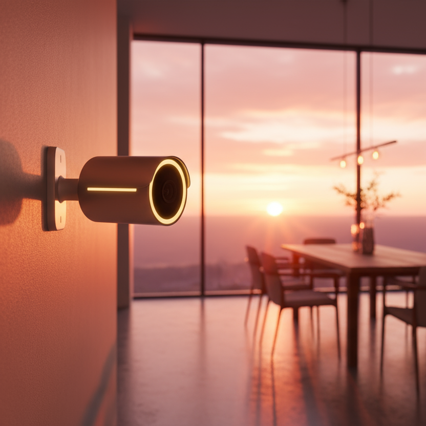 Caméra dans salle à manger