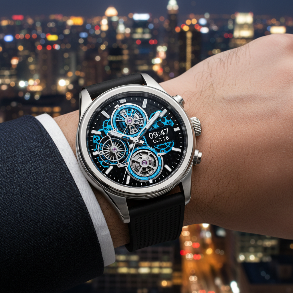 Montre connectée luxe - Platine