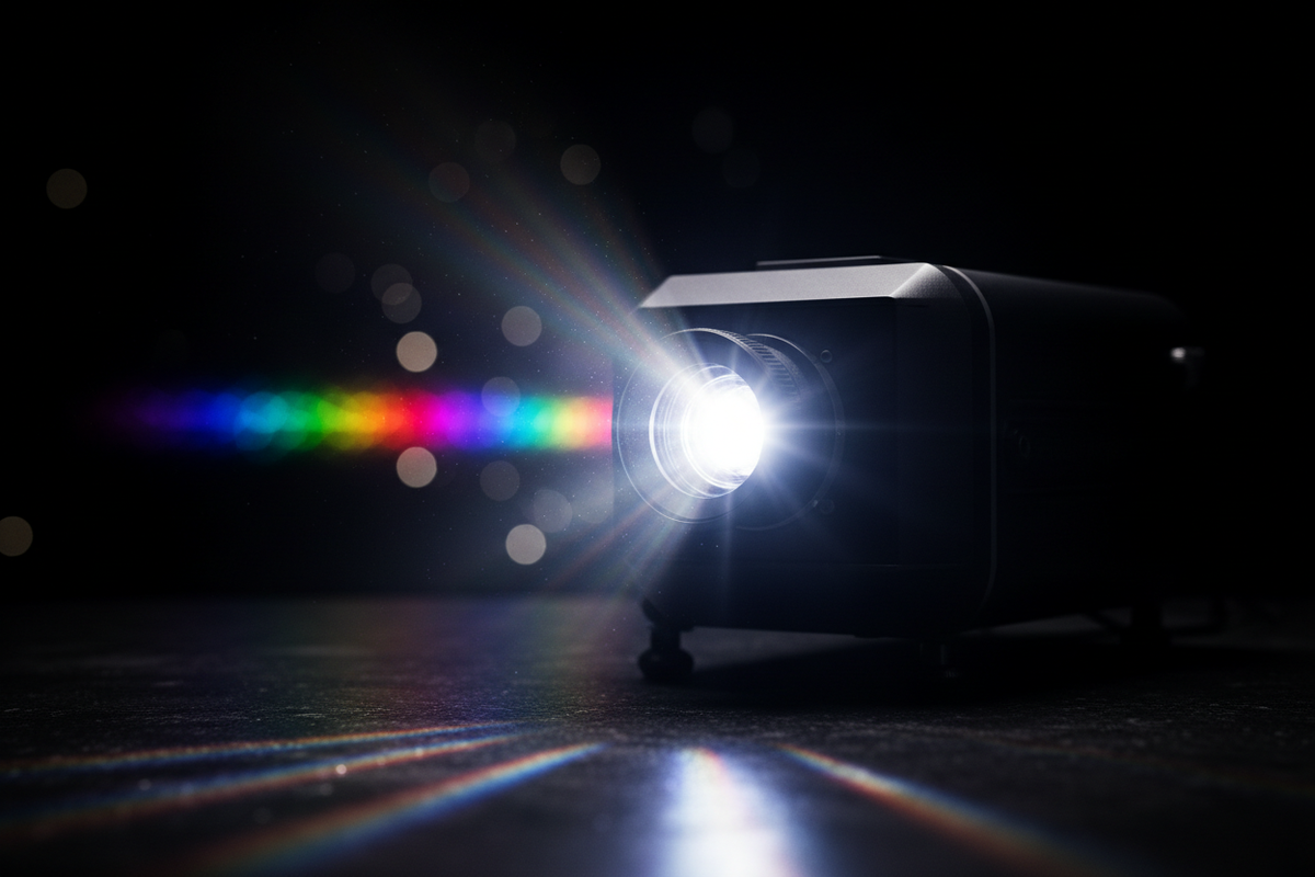 Projector lens burst